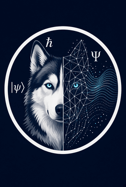 Hosky — half husky, half wireframe
